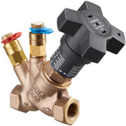 OVENTROP Line Balancing Valve Hydrocontrol VTR DN15, 1/2" IG, 2 Measuring Valves, Needle Technology, RG