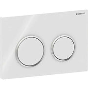 GE actuating plate Kappa21 for 2-volume flushing plate=white / ring=glossy / buttons=white