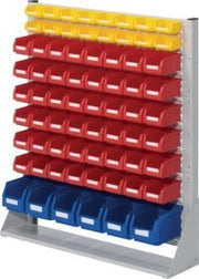 Stellwand eins.H1100xB1000xT240mm 3 Schlitzplatten lichtgrau 6 x 6,48 x 7,16 x 8