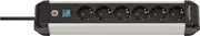 Steckdosenleiste Premium-Alu-Line 6fach Kabel-L.3m silber/schwarz m.Schalter