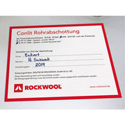 Rockwool Kennzeichnungsschild Rohrabschottung (abP), je Stück