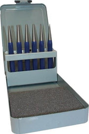Durchtreibersatz 6tlg.1-2-3-4-5+Körner-D.4mm Metallkassette TECWERK