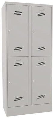 Garderobenschrank H1850xB800xT500 lichtgrau/lichtgrau 4 Abt. PAVOY