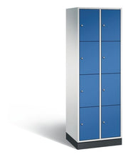 Schließfachschrank Intro 8 Fächer H1950B620T490 mm Lichtgrau/Enzianblau C+P