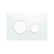 Tece WC-Betätigung Loop 2-Mengentechnik Glas weiß, Tasten weiß