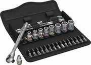 Wrench Set 8100 SA 7 Zyklop 28-pc. 1/4 inch AF 5-13mm Z.76 HEX WERA