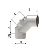 POLL Bogen 87 Grad m. Reinigung d: 150mm Deckel mit Steg, System I FU # 1U05KN515
