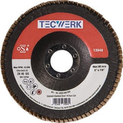 Fächerscheibe D.125mm K.60 konisch Aluminium Siliciumcarbid TECWERK