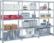 Schraubregal Anbauregal eins.Lager H2500xB1000xT600mm verz.6 Fbd.Trgf.100kg META