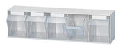 Klarsichtmagazin H164xB600xT134mm 5 x C Ku.weiß LOCKWEILER