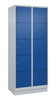 Fächerschrank Evolo PLUS 800mm Sockel lichtgrau/enzianblau Fächer 2 x 5 C+P