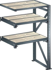 Schwerlast-Auszugsregal H2000xB890xT1260mm Anbauregal pulverbesch. RAL5012 LISTA