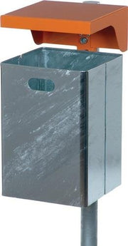 Abfallbehälter H600xB310xT360mm 40l verzinkt/gelborange,RAL 2000 RENNER