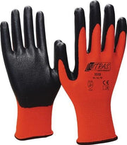 Handschuhe Nitril Foam Gr.11 rot/schwarz Nyl.m.Nitrilschaum EN 388 PSA II NITRAS