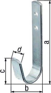 Wandhaken einfach A.30mm STA verz.H.90mm GAH