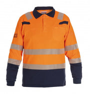 Multinorm Poloshirt Marbella leuchtorange/navy Gr.S HYDROWEAR