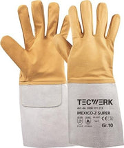 Schweißerhandschuhe Mexico Z Super Gr.9 gelb/grau EN 388/407/12477 10PA TECWERK