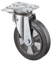 Heavy Duty Swivel Caster D.160mm Load Cap.300kg Total Lock Rubber.135mm 110mm BS CASTERS