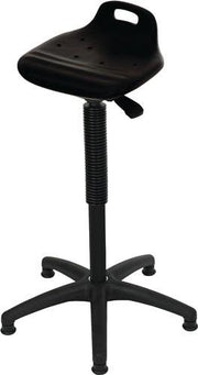 Stehhilfe PU-Integralschaum Sitz-H.570-820mm Ku.-Fußkreuz m.Bodengleitern LOTZ