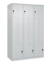 Garderobenschrank Classic PLUS Bodengleiter 1200mm lichtgrau/lichtgrau 6Abt. C+P
