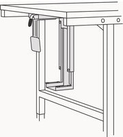 PC-Halterung Innen-B.100-242mm Innen-H.320-545mm silbergrau HÜDIG & ROCHOLZ