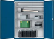 Schwerlastschrank H1950xB1485xT630mm lichtgrau 4 Fbd.