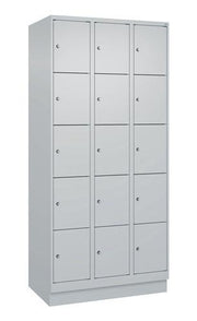 Fächerschrank Evolo PLUS 900mm Sockel lichtgrau/lichtgrau Fächer 3 x 5 C+P