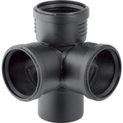 Geberit Silent-PP Eckabzweig 87,5 Grad DN100/100/100, mit Muffen