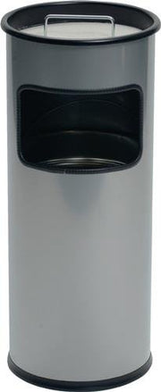 Combination Ashtray Ø260xH620mm Silver Steel Sheet DURABLE