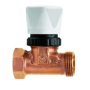 HEIMEIER Flow Control Valve Rp1/2 Female Thread x G3/4 Male Thread, with Manual Regulating Cap