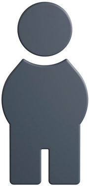 Symbol Mann 801.91B010 PA Farb-Nr.92 B.71,5mm H.150mm S.3mm HEWI