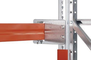 Durchschubsicherung B.3600mm Pal.-Überstand 100mm rotorange/verz.f.Pal.-Regal