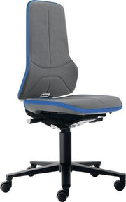 Arbeitsdrehstuhl Neon Rollen Supertec-Gewebe grau blau 450-620mm BIMOS