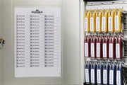 Schlüsselschrank Key-Box H400xB302xT118mm 1-türig Zahlenschloss 72 Haken DURABLE