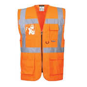 Warnweste Berlin Executive, leuchtorange, EN ISO 20471, 100% PL, Gr. XL PORTWEST