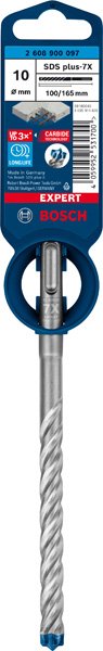 Hammer Drill Bit Expert SDS-7X D.10mm Working Length 100mm Overall Length 165mm SDS-Plus 1 pc. BOSCH