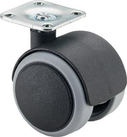 Plastic Twin Caster D.40mm Load Cap.30kg w.Plate PA BS CASTERS