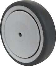 Ersatzrad D.125mm Trgf.100kg Gum.grau Achs-D.8mm Nabenl.36mm TECWERK