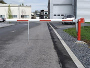 Wegesperre 7500mm m.Gasdruckfeder Alu weiß m.roten Streifen CRONENBERG OH