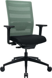 Bürodrehstuhl m.Synchrontechnik schwarz/mint 420-540mm m.Armlehnen Trgf.110kg