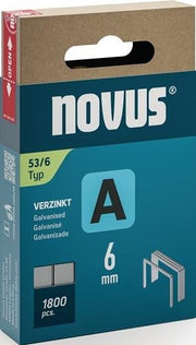 Feindrahtklammer A Typ 53 Klammerbreite 11,3 mm 6 mm 0,75 mm 1800 St. NOVUS