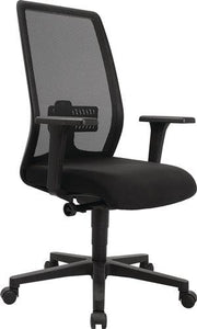 Bürodrehstuhl Synchr.-M.schwarz/schwarz 430-540mm m.Lehnen Trgf.110kg TOPSTAR