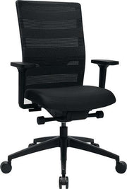 Bürodrehstuhl m.Synchrontechnik schwarz 450-570mm m.Armlehnen Trgf.110kg TOPSTAR