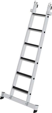 Ladder bottom part, 6 rungs, aluminum module for glass cleaner ladder clipstepR13 MUNK