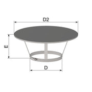 POLL Regenhaube d: 150mm für Abdeckring System I FU, # 1U05 4H0
