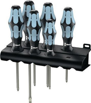 Edelstahlschraubendrehersatz 2224/3350/3355/6 6-tlg.Schlitz/PH/PZD Rundkl.2K