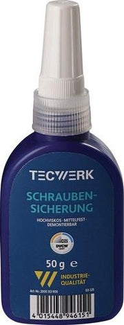 Screw lock 50g medium strength high viscosity blue bottle TECWERK