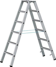 Stufenstehleiter 2 x 6 Stufen Aluminium eloxiert Gesamthöhe 1700mm ZARGES