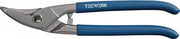 Lochschere Gesamt-L.250mm links Stahl max.1mm VA max.0,5mm TECWERK