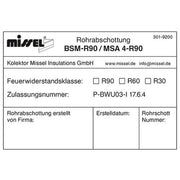 Missel Kennzeichnungsschild für BSM-R90